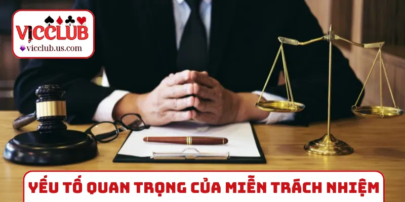 Các yếu tố quan trọng của miễn trừ trách nhiệm